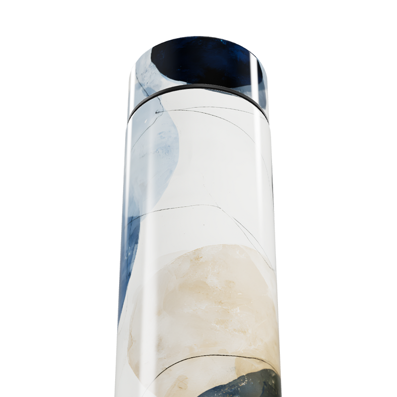 Garrafa Térmica Touch - Azul e Branca com Display