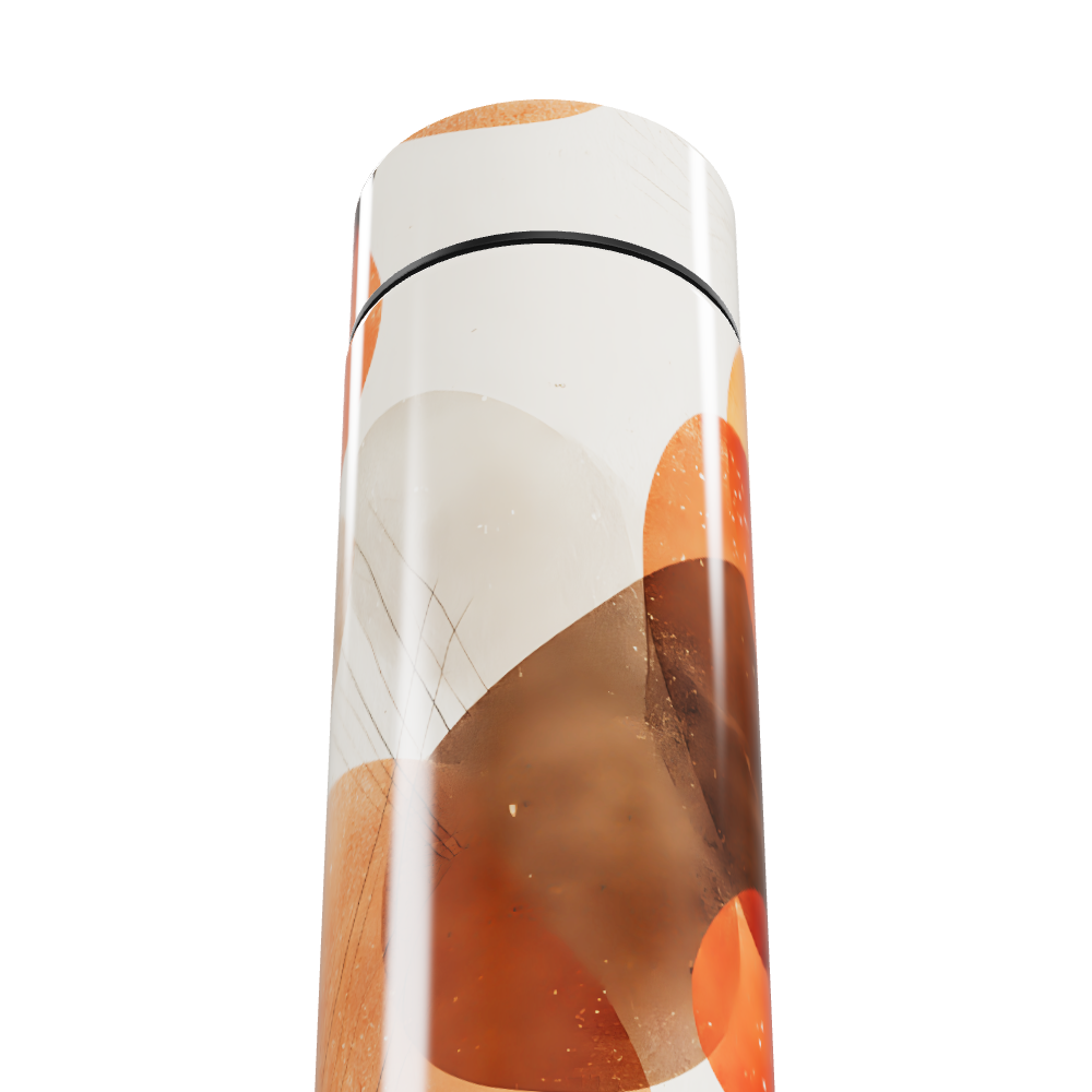Garrafa Térmica Touch - Estampa Abstrata Laranja
