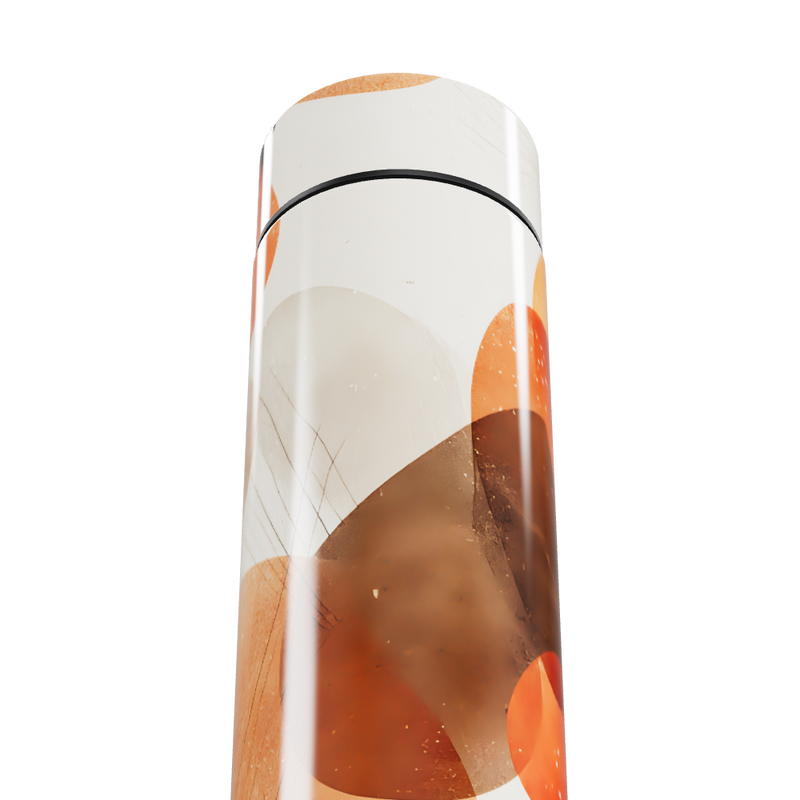 Garrafa Térmica Touch - Estampa Abstrata Laranja