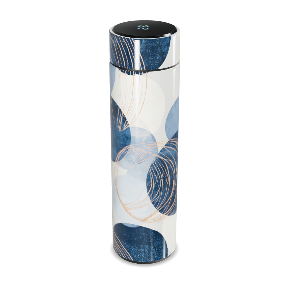 Garrafa Térmica Touch - Estampa Azul e Bege