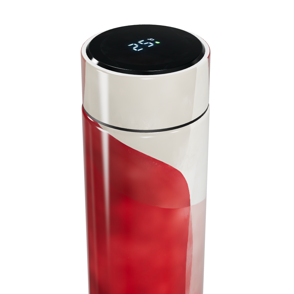 Garrafa Térmica Touch - Vermelha com Display Digital