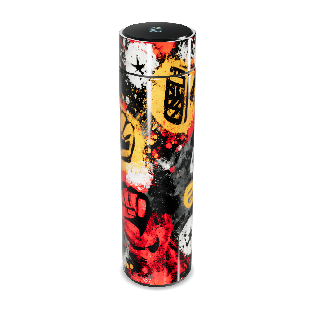 Garrafa Térmica Touch - Estampa Colorida Abstrata