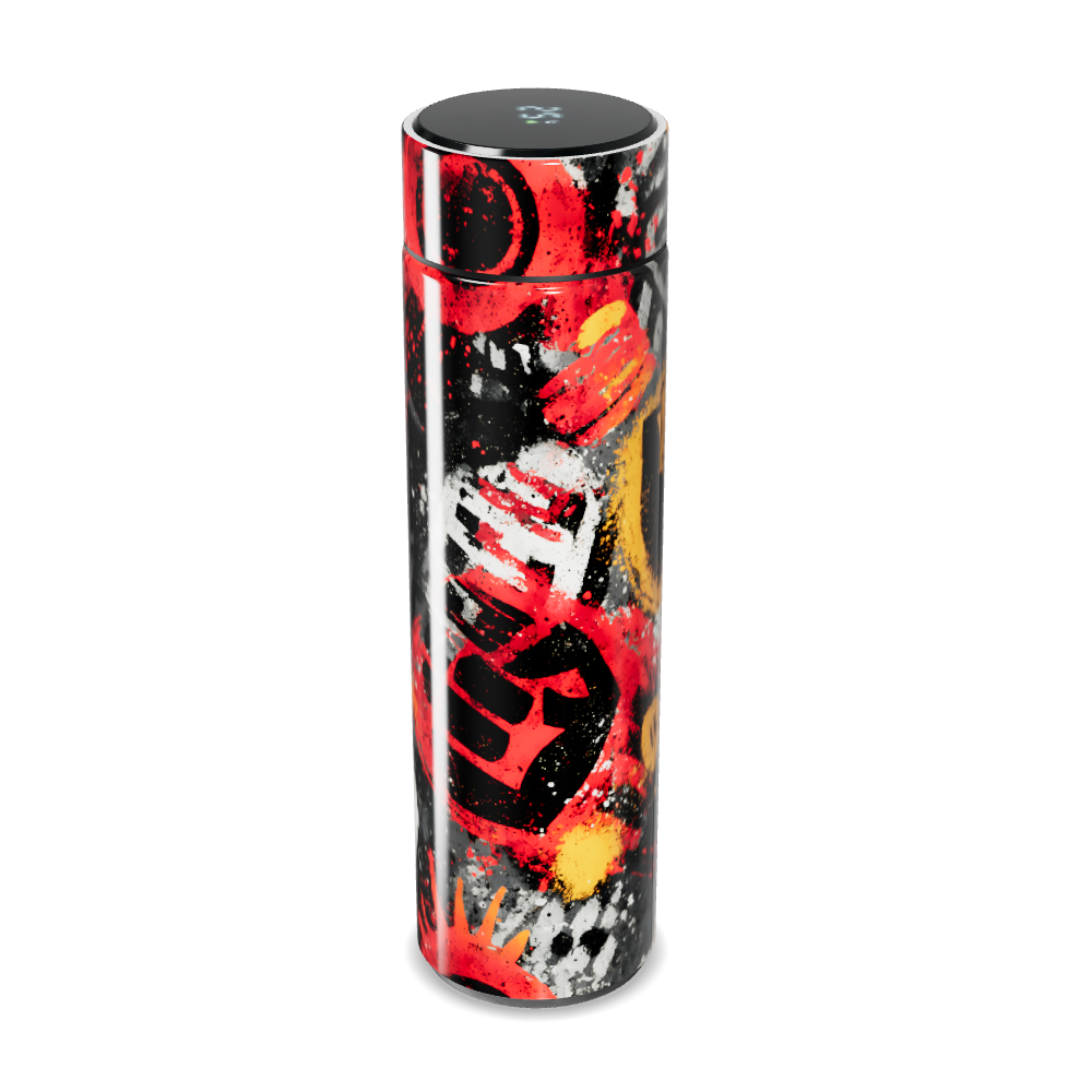 Garrafa Térmica Touch - Estampa Colorida Abstrata