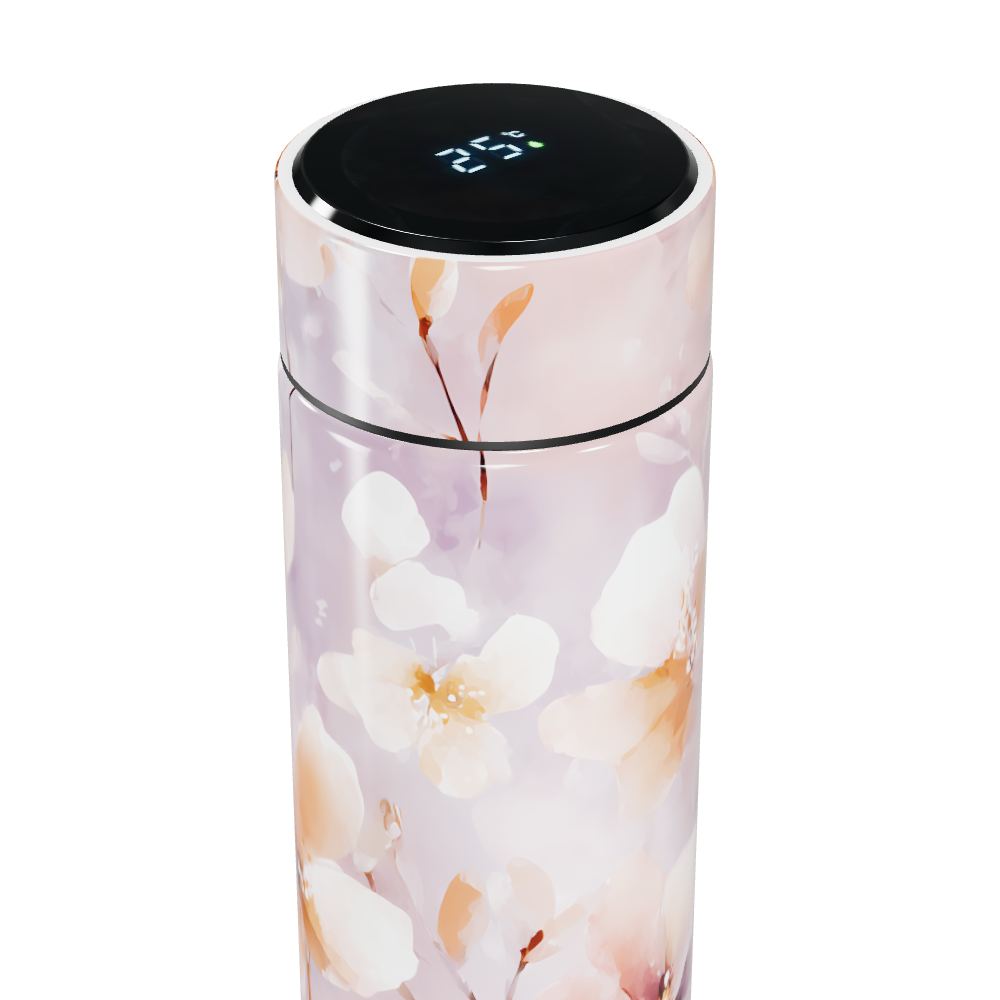 Garrafa Térmica Touch - Floral Rosa Digital