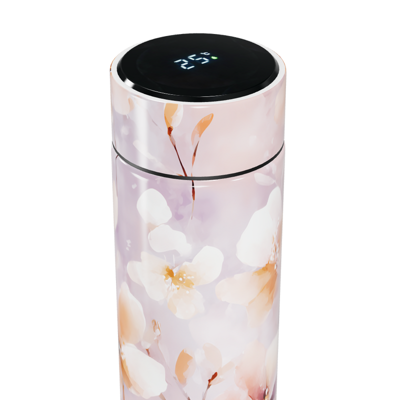 Garrafa Térmica Touch - Floral Rosa Digital