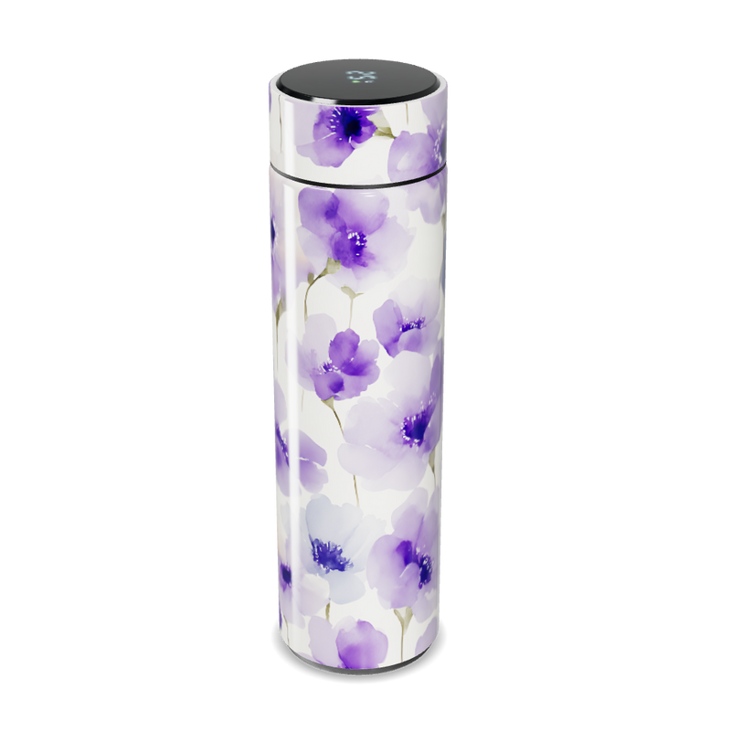 Garrafa Térmica Touch - Floral Roxa Digital