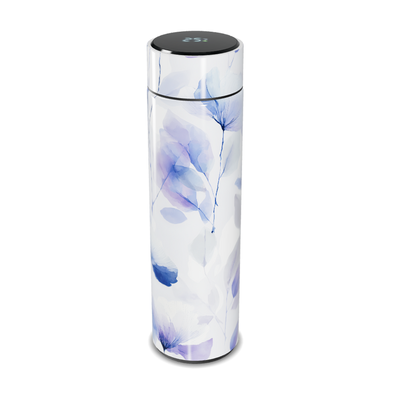 Garrafa Térmica Touch - Floral Azul Digital