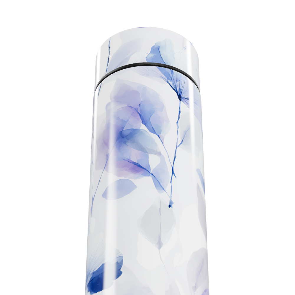 Garrafa Térmica Touch - Floral Azul Digital