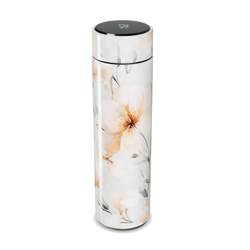 Garrafa Térmica Touch Flores Brancas