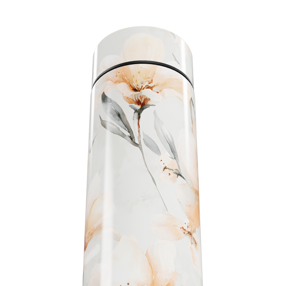 Garrafa Térmica Touch Flores Brancas
