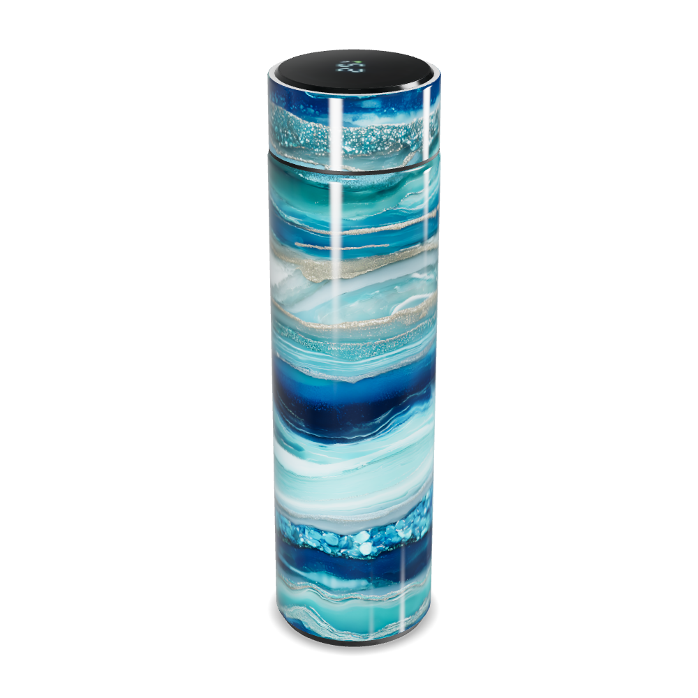 Garrafa Térmica Touch - Azul Marmorizada