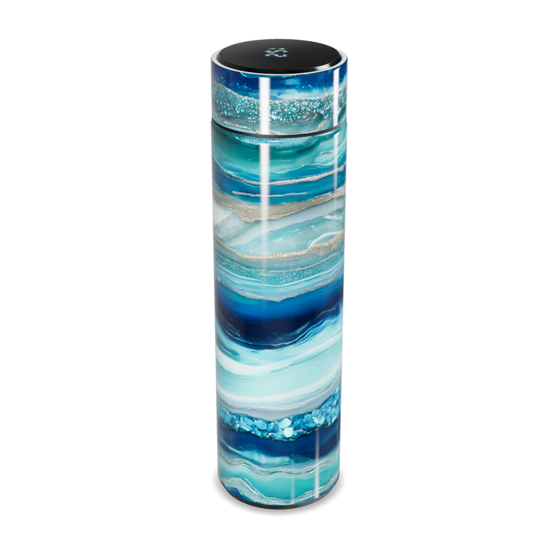 Garrafa Térmica Touch - Azul Marmorizada