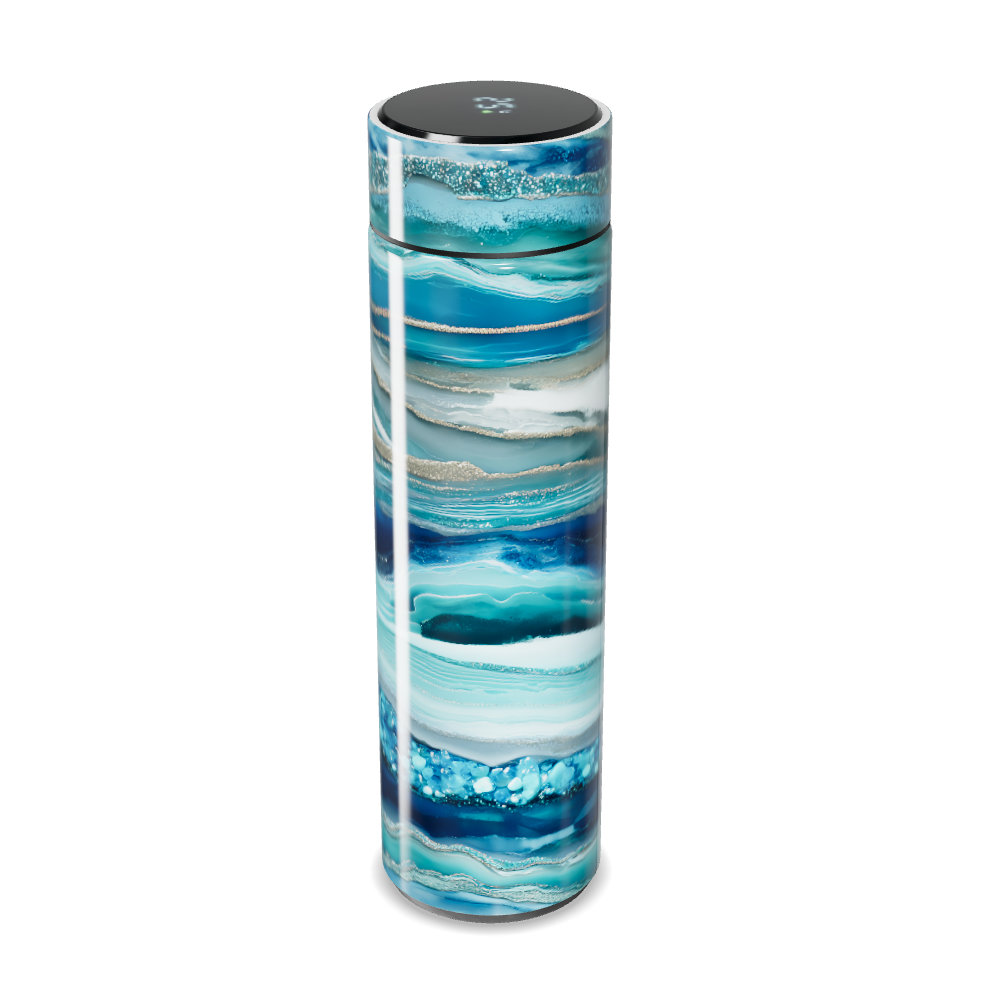 Garrafa Térmica Touch - Azul Marmorizada