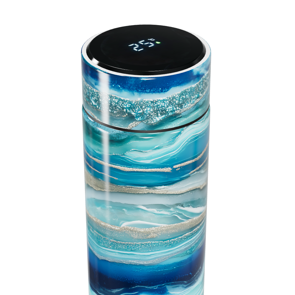 Garrafa Térmica Touch - Azul Marmorizada