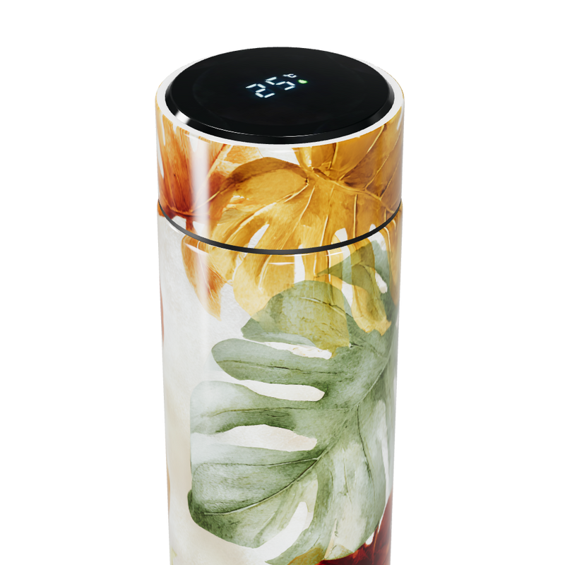 Garrafa Térmica Touch - Folhas Tropicais