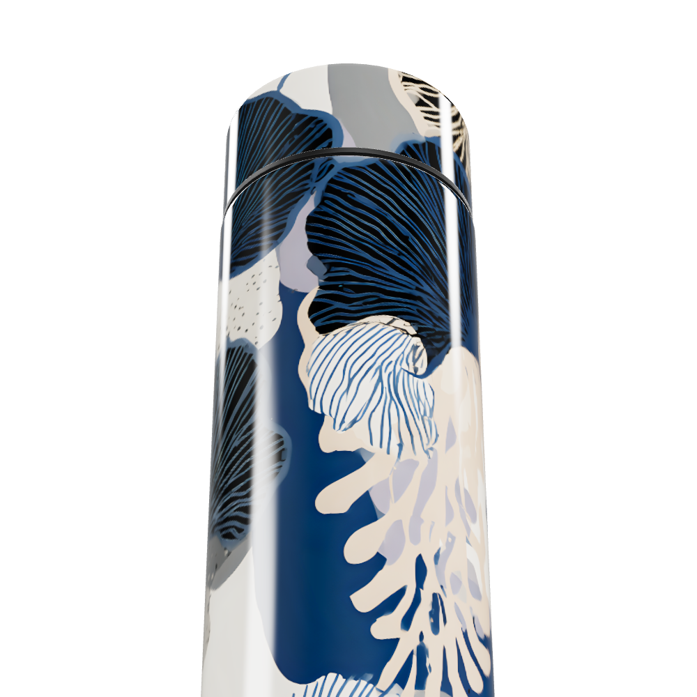 Garrafa Térmica Touch - Estampa Floral Azul