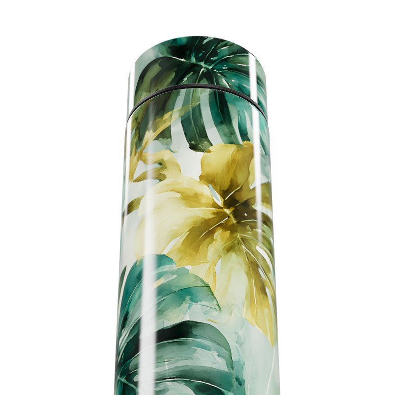 Garrafa Térmica Touch - Estampa Floral Verde