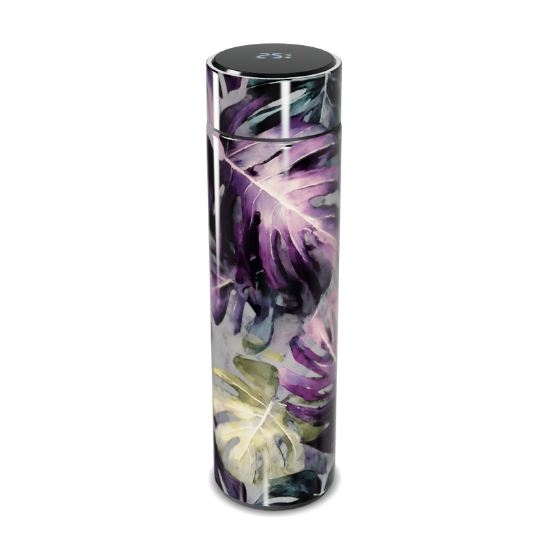 Garrafa Térmica Touch - Folhas Roxas