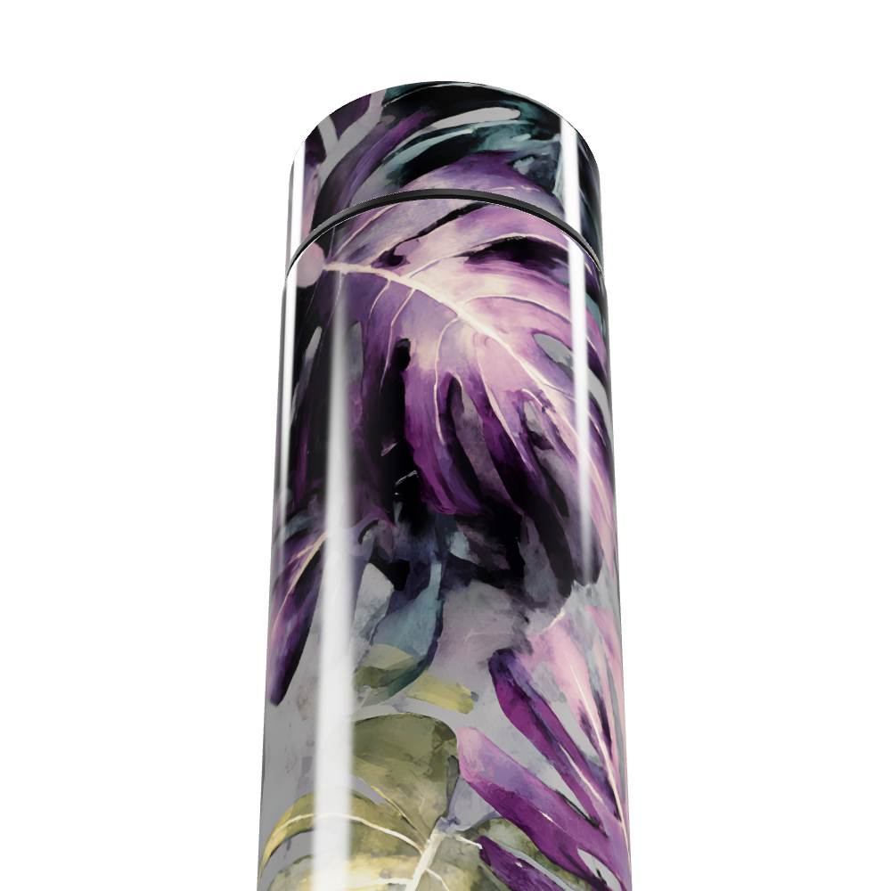 Garrafa Térmica Touch - Folhas Roxas