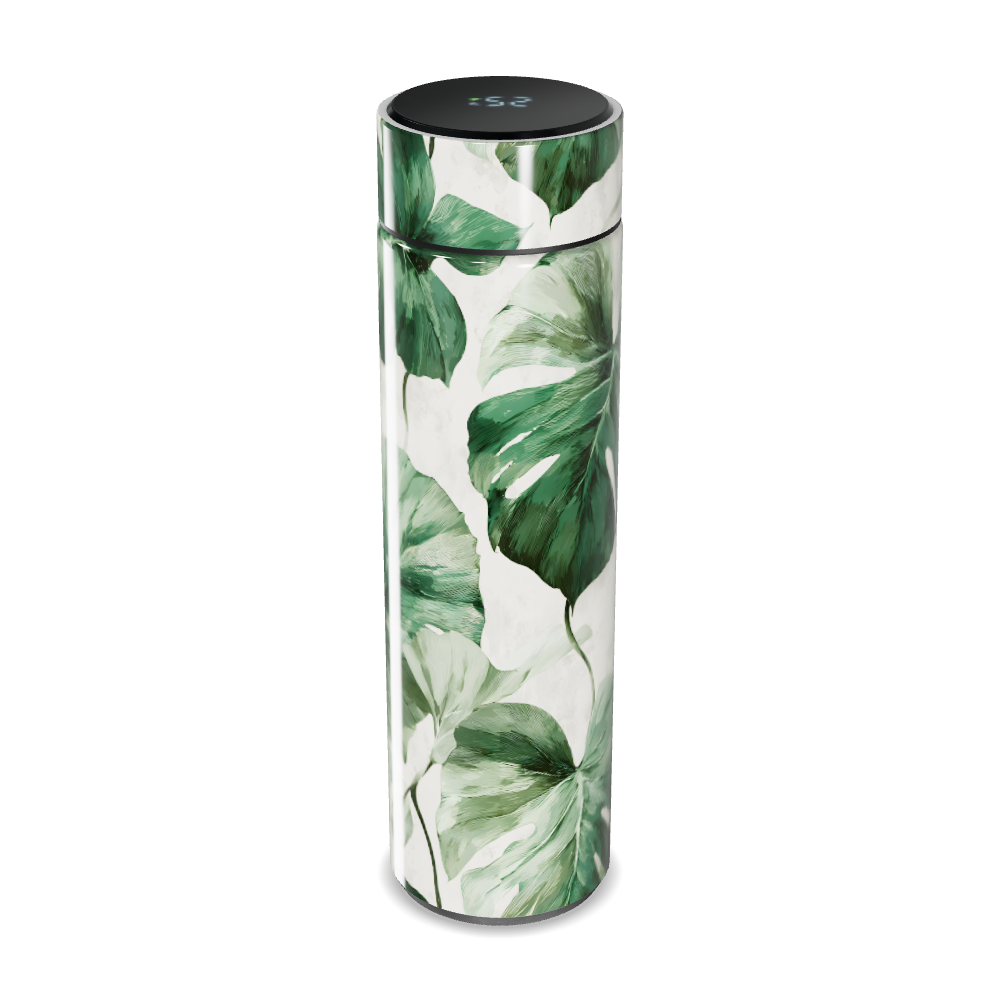 Garrafa Térmica Touch - Folhagem Verde Inox