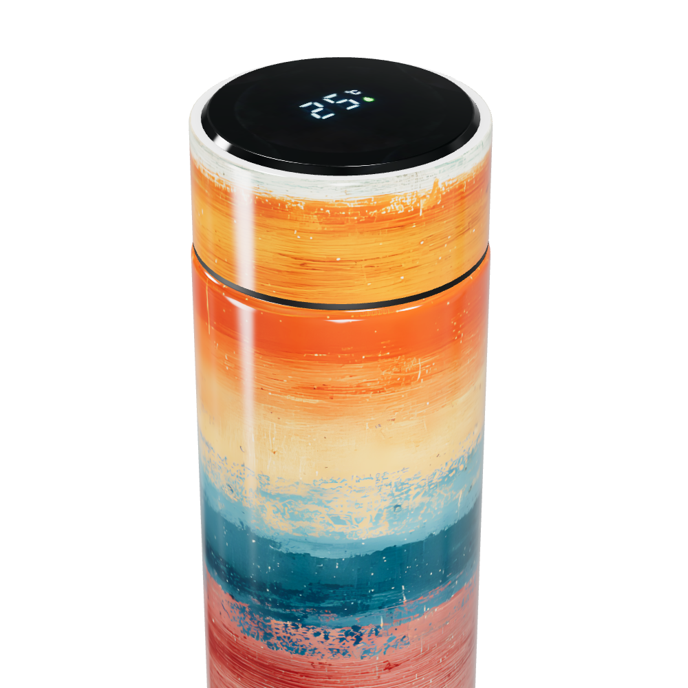 Garrafa Térmica Touch - Listras Coloridas