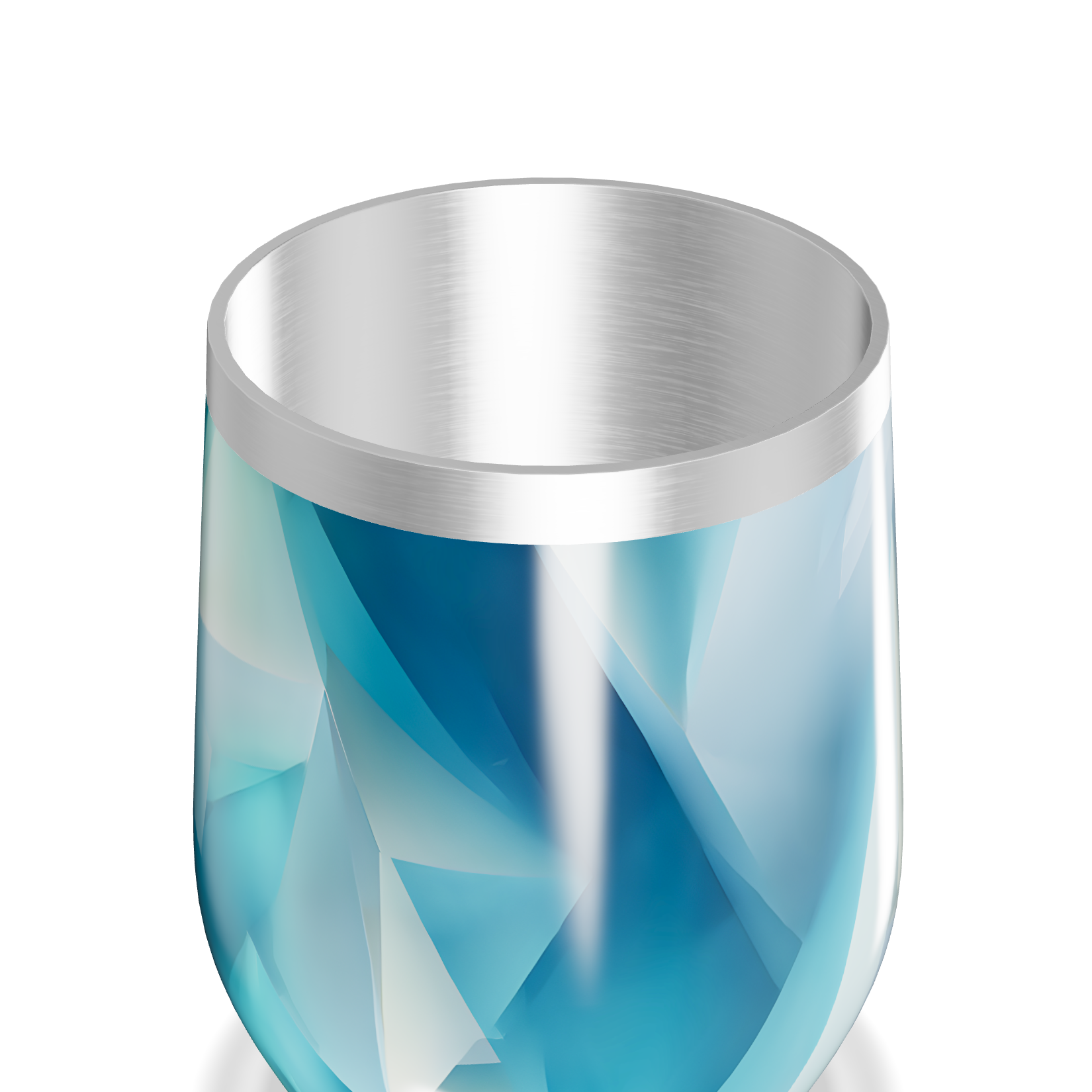 Copo Térmico Slim - Azul Geométrico Inox