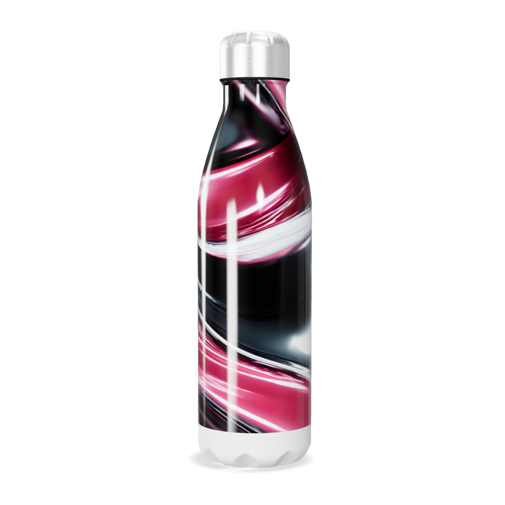 Garrafa Inox - Estampa Abstrata Vermelha