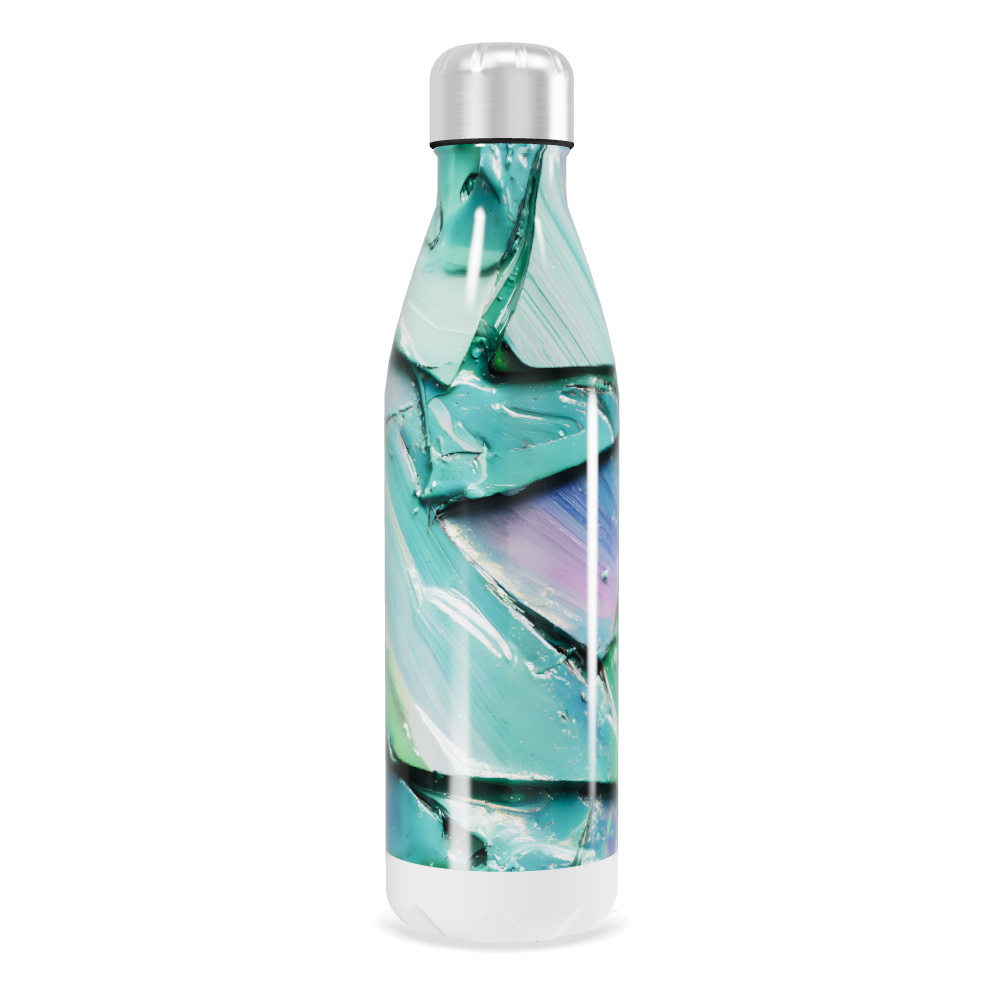 Garrafa Inox - Estampa Abstrata Colorida