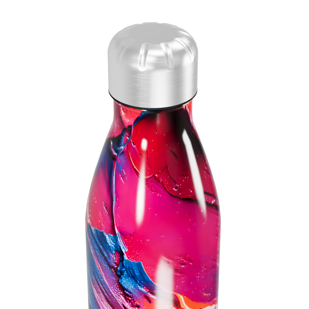 Garrafa Inox - Estampa Colorida Abstrata