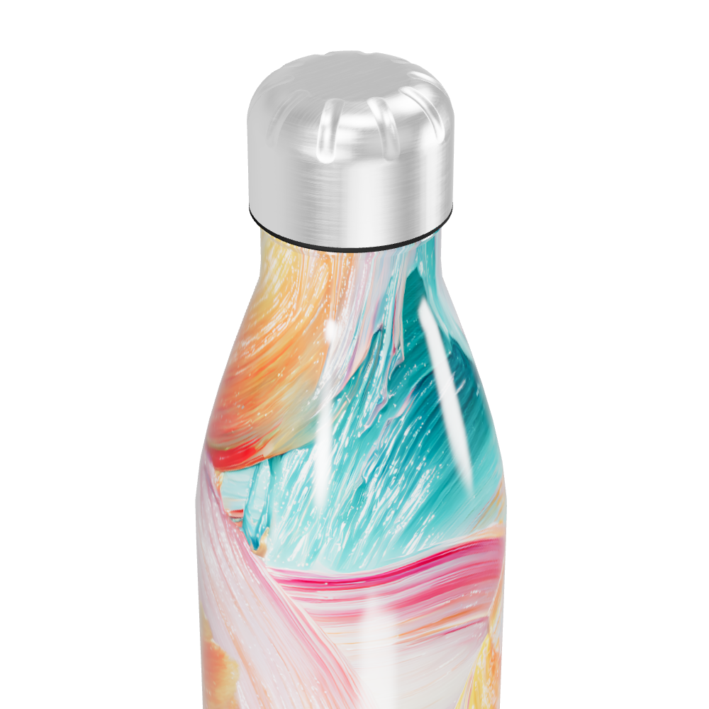 Garrafa Inox - Estampa Colorida Abstrata