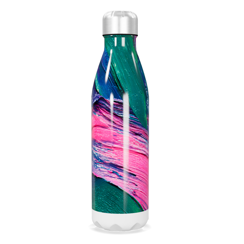 Garrafa Inox - Estampa Colorida Abstrata