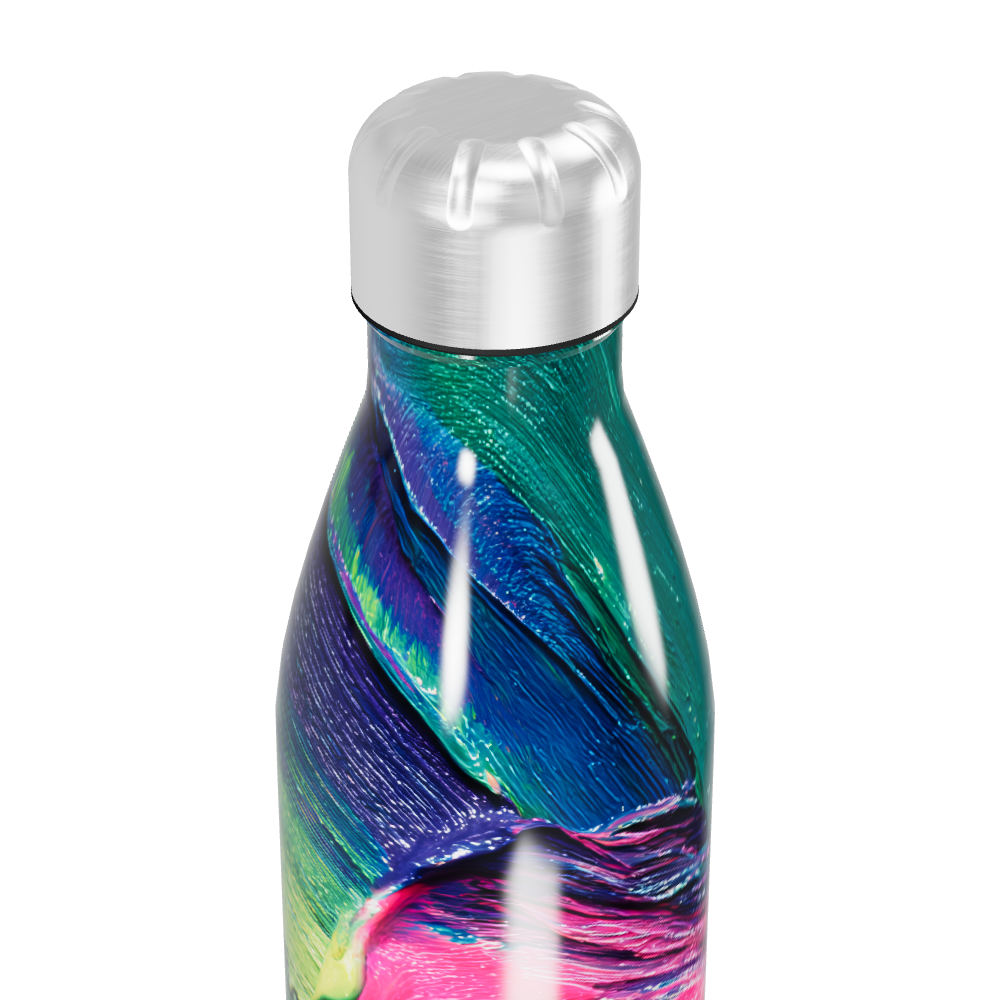 Garrafa Inox - Estampa Colorida Abstrata