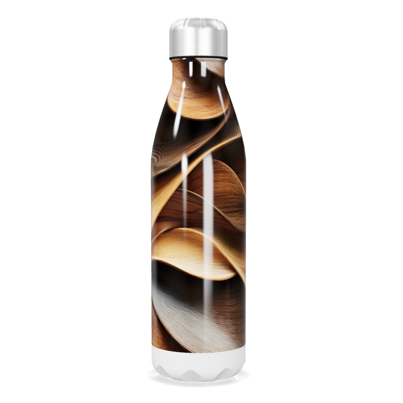 Garrafa Inox - Estampa Madeira Elegante