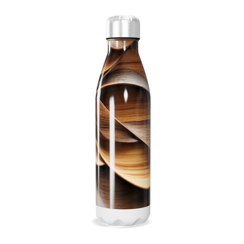 Garrafa Inox - Estampa Madeira Elegante