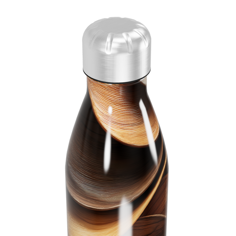 Garrafa Inox - Estampa Madeira Elegante