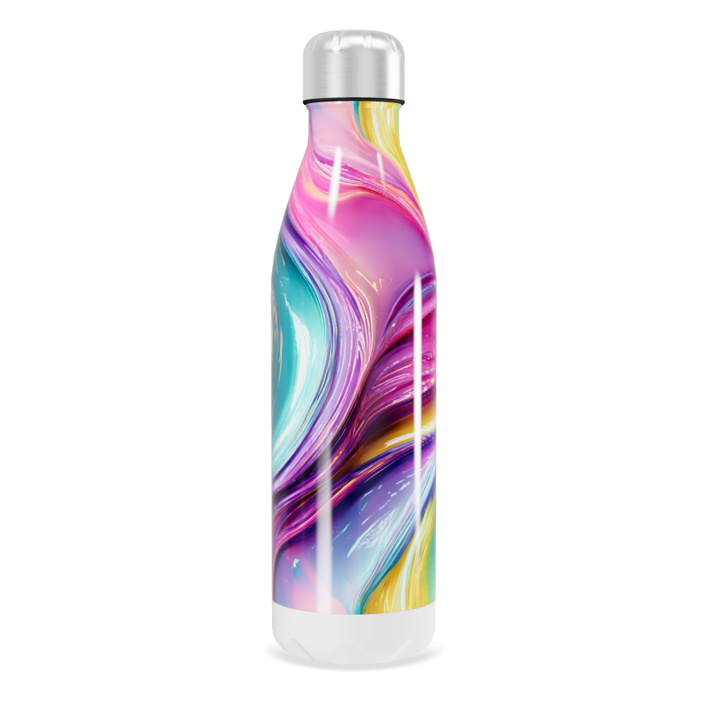 Garrafa Inox - Estampa Colorida Abstrata