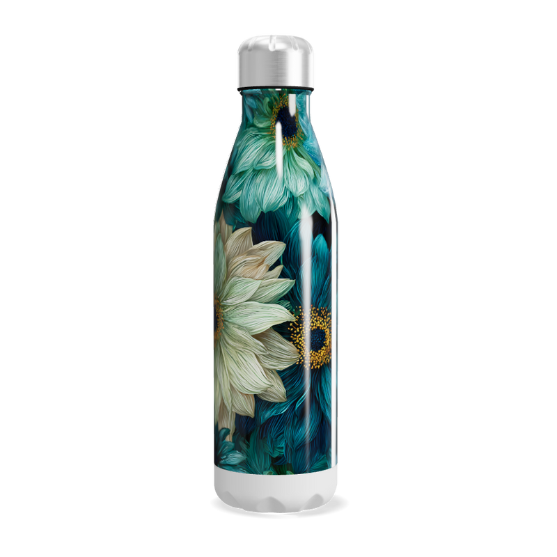 Garrafa Inox - Floral Azul