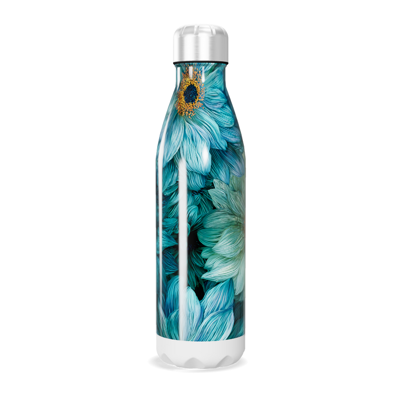 Garrafa Inox - Floral Azul