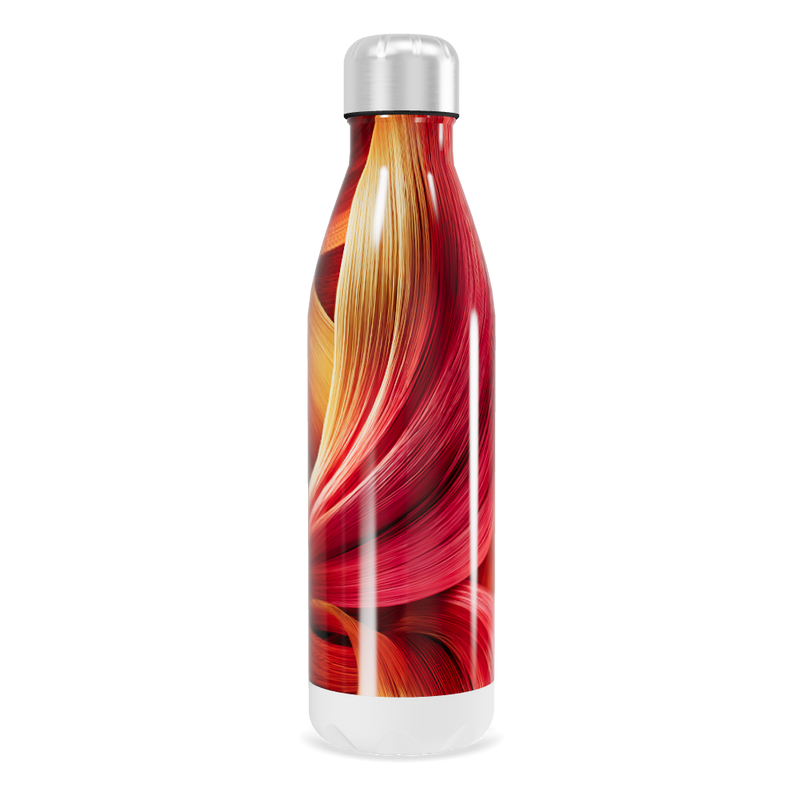 Garrafa Inox - Estampa Vermelha Abstrata