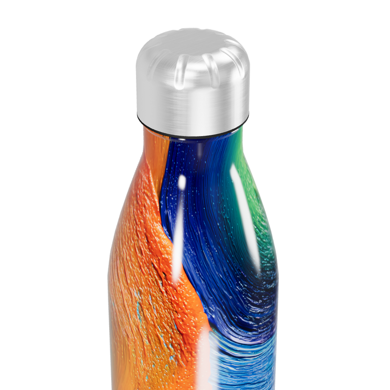 Garrafa Inox Colorida - Design Abstrato