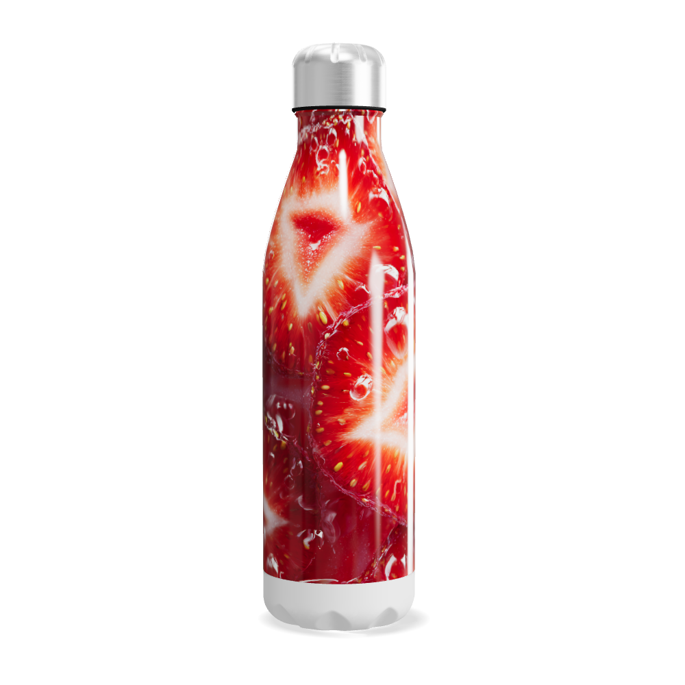 Garrafa Inox - Estampa Morango 500ml