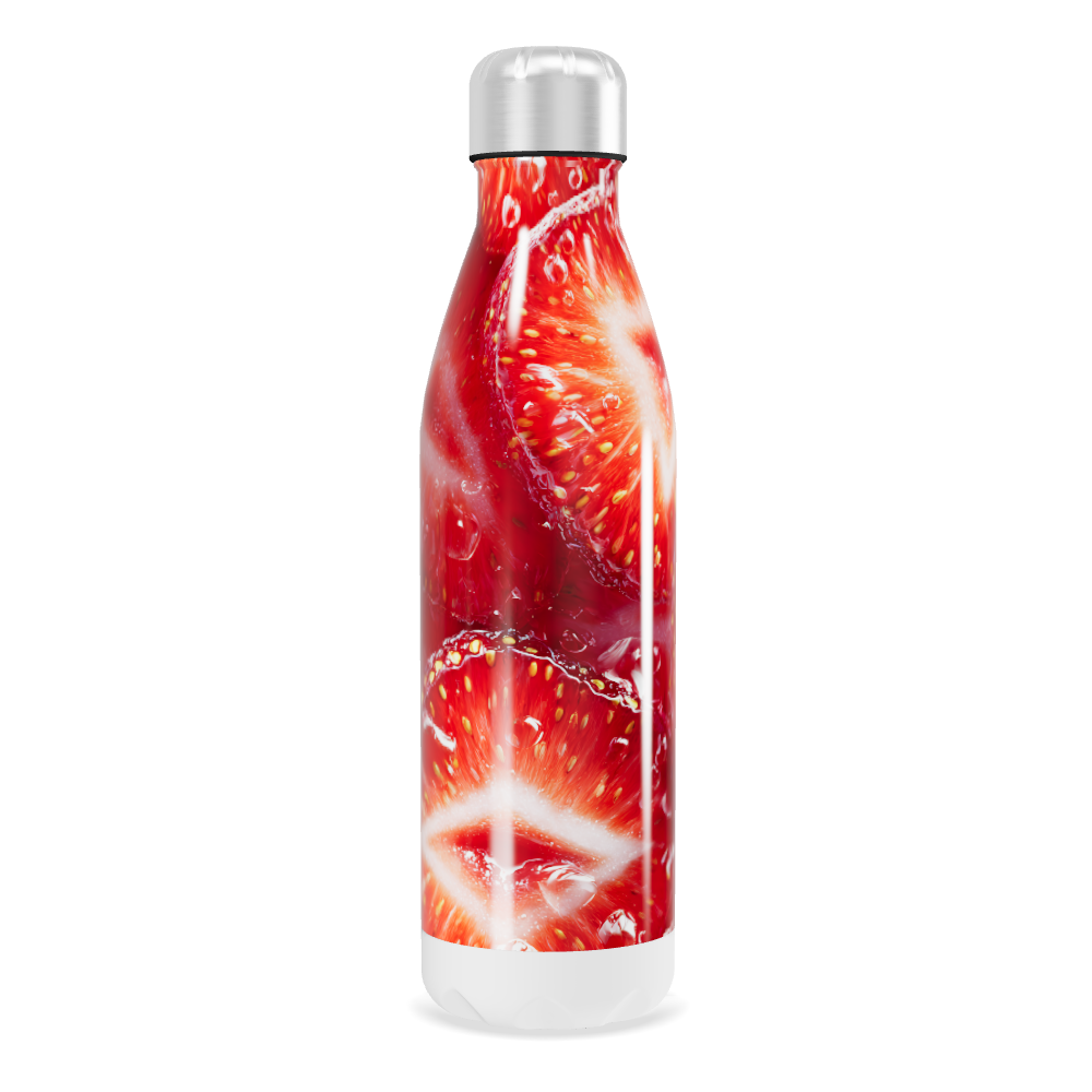 Garrafa Inox - Estampa Morango 500ml