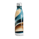 Garrafa Inox - Design Azul e Madeira