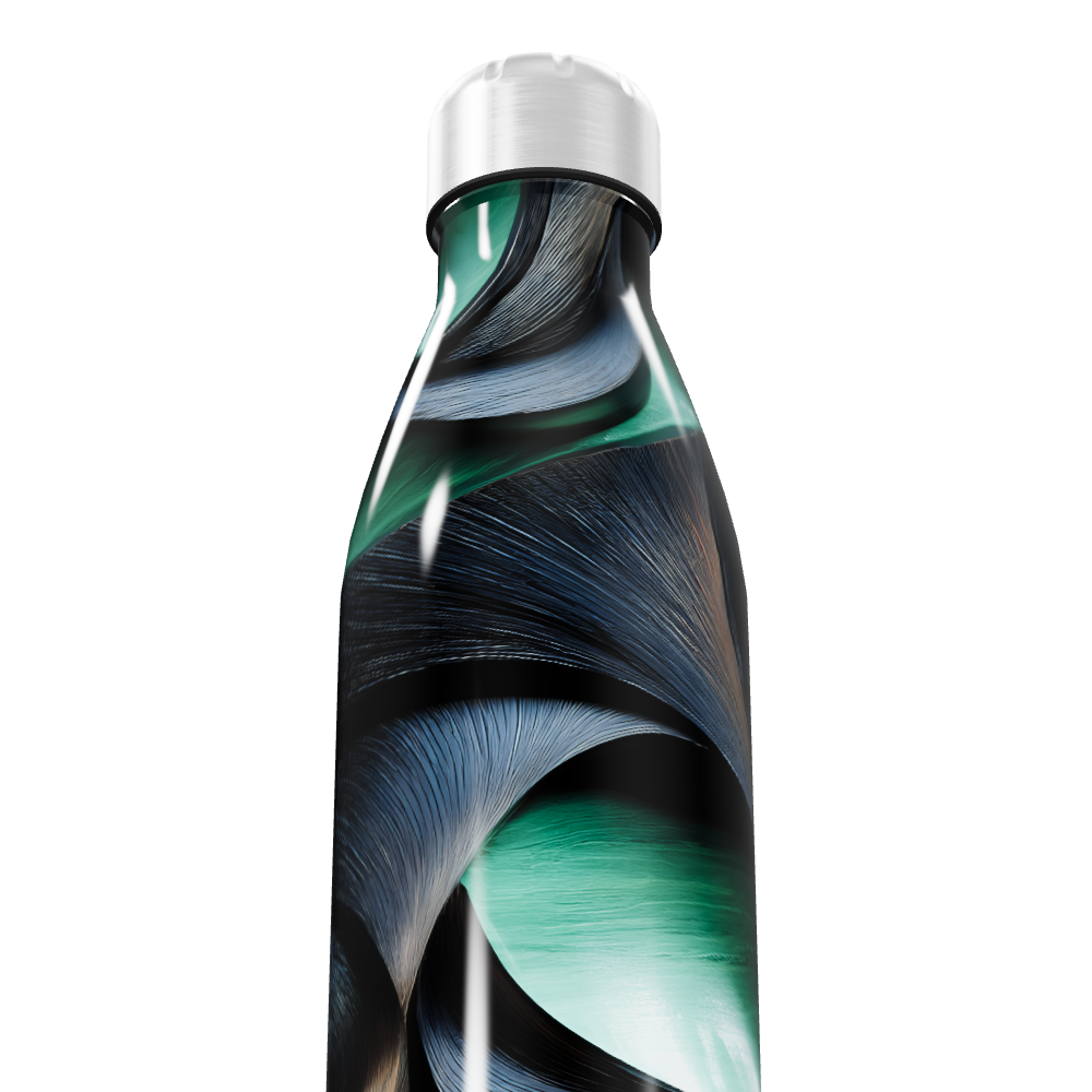 Garrafa Inox - Estampa Abstrata Colorida