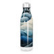 Garrafa Inox - Estampa Ondas Azul e Branco
