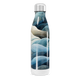 Garrafa Inox - Estampa Ondas Azul e Branco