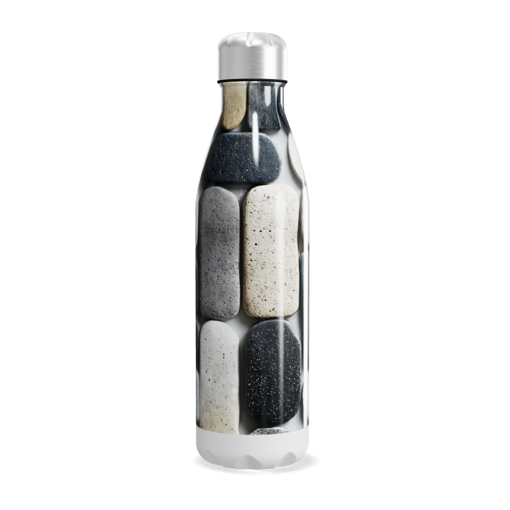 Garrafa Inox Estampada Pedras Coloridas