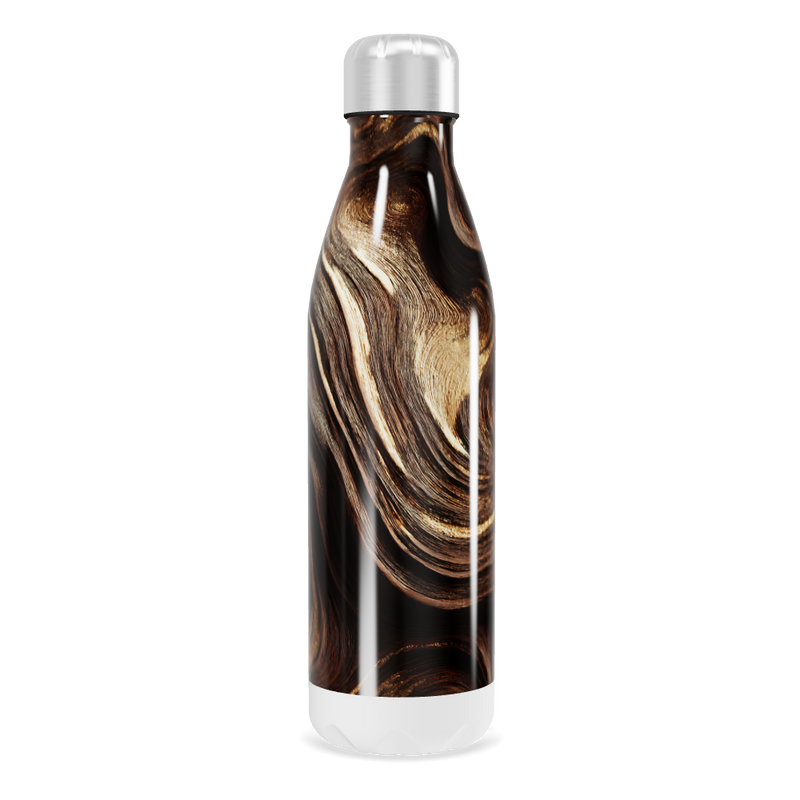 Garrafa Inox - Estampa Marrom Abstrata