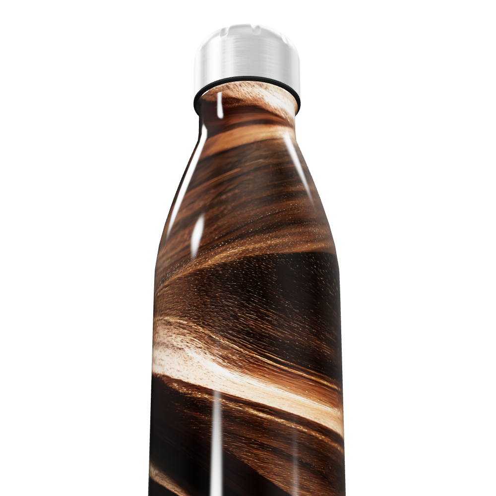 Garrafa Inox - Marrom Madeira 500ml