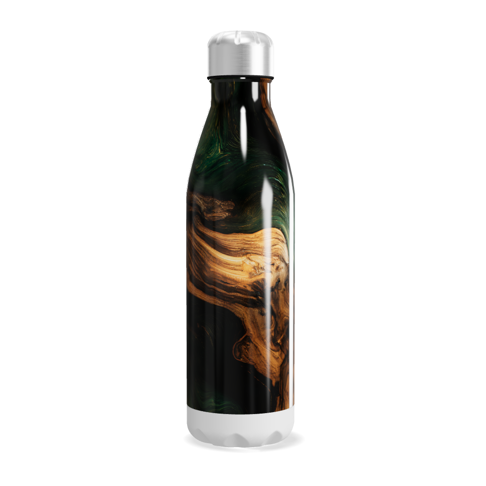 Garrafa Inox Estampa Madeira Verde